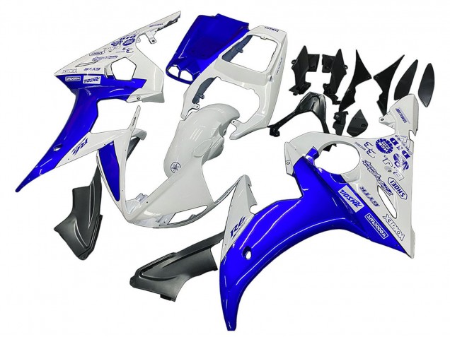 Weiß Blau GYTR 2003-2004 Yamaha YZF R6 Motorrad Verkleidung