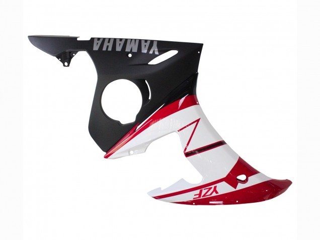 Yamaha YZF R6S Motorrad Verkleidung 2006-2009 - Rot Weiss Matt Schwarz