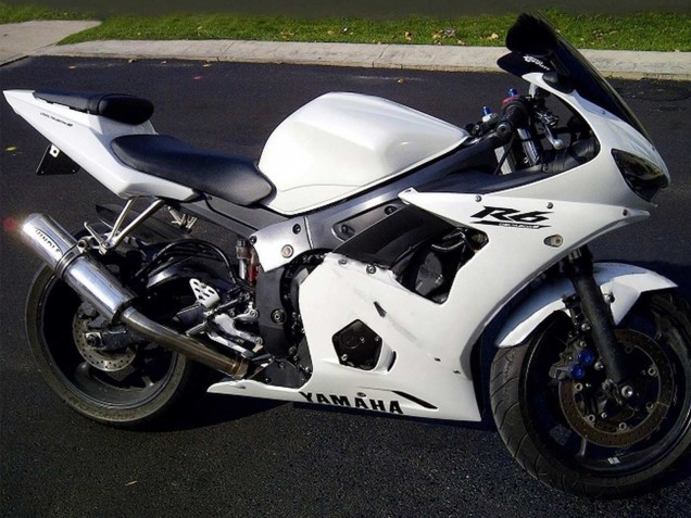 Weiß Schwarz Aufkleber 2003-2004 Yamaha YZF R6 Motorrad Verkleidung