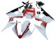 Yamaha YZF R6S Motorrad Verkleidung 2006-2009 - Weiss Rot Glanzendes Schwarz