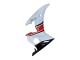 Yamaha YZF R6S Motorrad Verkleidung 2006-2009 - Weiss Rot Glanzendes Schwarz