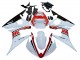 Yamaha YZF R6S Motorrad Verkleidung 2006-2009 - Weiss Rot Glanzendes Schwarz