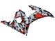 Yamaha YZF R6S Motorrad Verkleidung 2006-2009 - Schwarz Rot Grau Camouflage