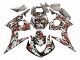 Yamaha YZF R6S Motorrad Verkleidung 2006-2009 - Schwarz Rot Grau Camouflage