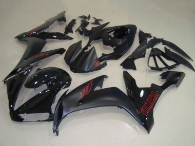 Glänzendes Schwarz Matt Schwarz Rot 2004-2006 Yamaha YZF R1 Motorrad Verkleidung