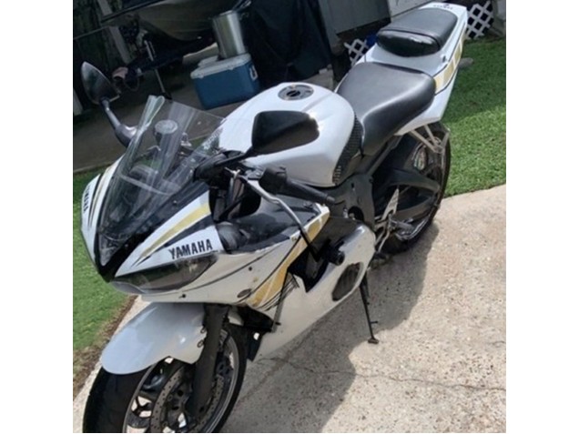 Yamaha YZF R6S Motorrad Verkleidung 2006-2009 - Weiss Gold