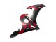 Yamaha YZF 600 R6 Motorrad Verkleidung 2005 - Matt Schwarz Rot Geometric