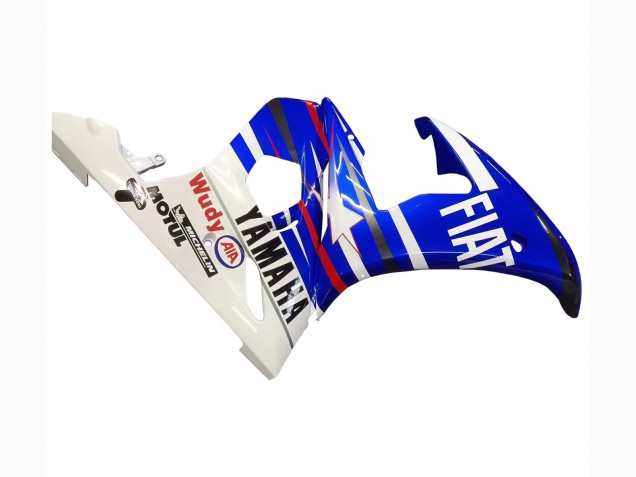 Yamaha YZF 600 R6 Motorrad Verkleidung 2005 - Blau Weiss Rot Motul Michelin Fiat