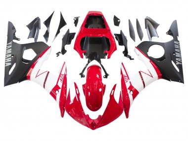 Yamaha YZF 600 R6 Motorrad Verkleidung 2005 - Rot Weiss Matt Schwarz