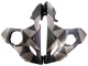 Yamaha YZF 600 R6 Motorrad Verkleidung 2005 - Matt Schwarz Grau Geometric