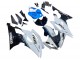 Yamaha YZF 600 R6 Motorrad Verkleidung 2008-2016 - Weiss Blau Glanzendes Schwarz