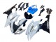 Yamaha YZF 600 R6 Motorrad Verkleidung 2008-2016 - Weiss Blau Glanzendes Schwarz