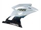 Yamaha YZF 600 R6 Motorrad Verkleidung 2008-2016 - Weiss Blau Glanzendes Schwarz