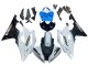 Yamaha YZF 600 R6 Motorrad Verkleidung 2008-2016 - Weiss Blau Glanzendes Schwarz