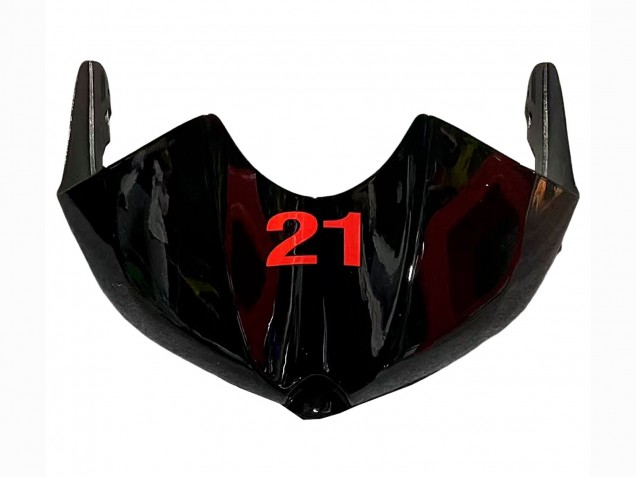 Yamaha YZF 600 R6 Motorrad Verkleidung 2008-2016 - Rot Glanzendes Schwarz Denso Yamalube 21