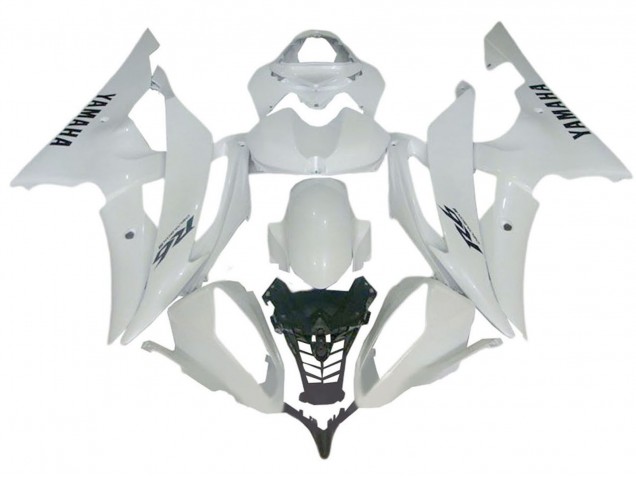 Yamaha YZF 600 R6 Motorrad Verkleidung 2008-2016 - Glanzendes Weiss