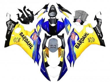 Yamaha YZF 600 R6 Motorrad Verkleidung 2008-2016 - Gelb Blau Schwarz Bardahl