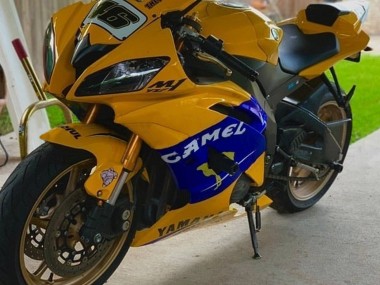 Yamaha YZF 600 R6 Motorrad Verkleidung 2008-2016 - Gelb Blau Kamel Motul Michelin