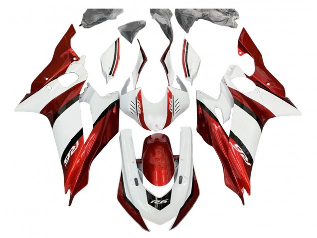 Yamaha YZF 600 R6 Motorrad Verkleidung Kit 2017-2023 - Weiss Rot Schwarz