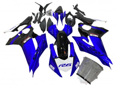 Yamaha YZF 600 R6 Motorrad Verkleidung 2017-2023 - Blau Schwarz Weiss
