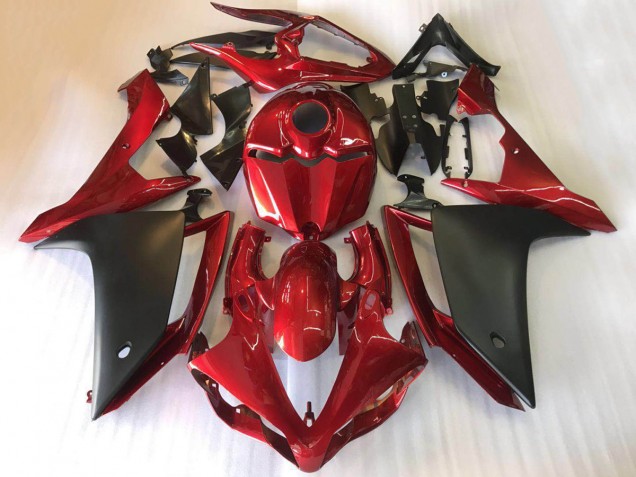 Rot Matt Schwarz 2007-2008 Yamaha YZF R1 Motorrad Verkleidung