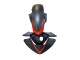 Honda CBR250RR Motorrad Verkleidung 2011-2015 - Matt Schwarz Rot Streifen