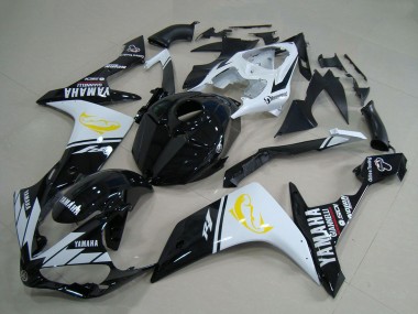 Weiß Schwarz Gelb Dolphin 2007-2008 Yamaha YZF R1 Motorrad Verkleidung