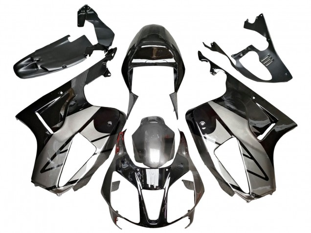 Honda VTR1000 Motorrad Verkleidung 2000-2006 - Silber Glanzendes Schwarz