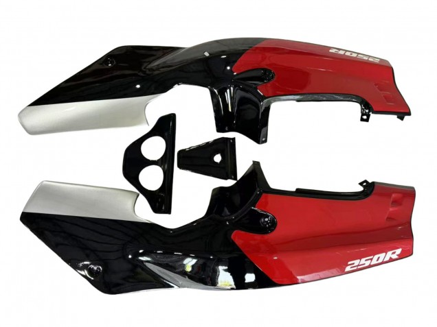 Honda NSR250R Motorrad Verkleidung 1988-1989 - Silber Rot Glanzendes Schwarz