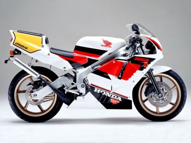 Honda NSR250R Motorrad Verkleidung 1990-1993 - Weiss Rot Gelb Schwarz