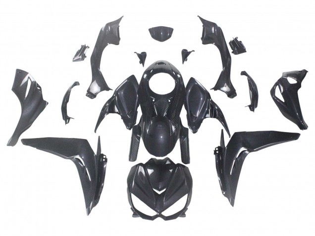 Kawasaki Z1000 Motorrad Verkleidung 2014-2019 - Schwarze Carbonfaser