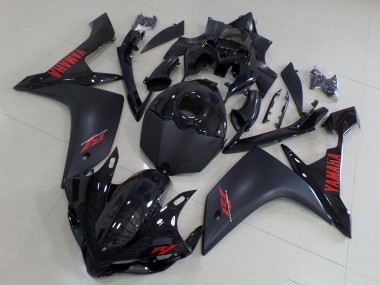 Glänzendes Schwarz Matt Schwarz Rot 2007-2008 Yamaha YZF R1 Motorrad Verkleidung