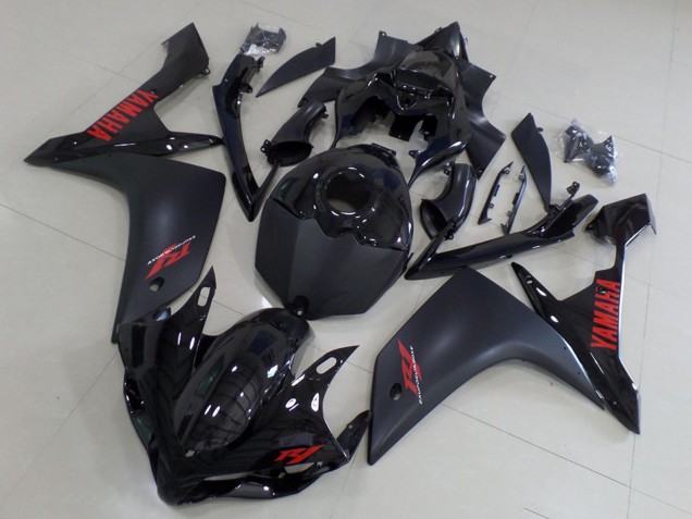 Glänzendes Schwarz Matt Schwarz Rot 2007-2008 Yamaha YZF R1 Motorrad Verkleidung