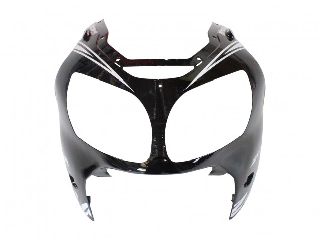 Kawasaki ZX12R Motorrad Verkleidung 2000-2001 - Glanzendes Schwarz Weiss Elf Schnee
