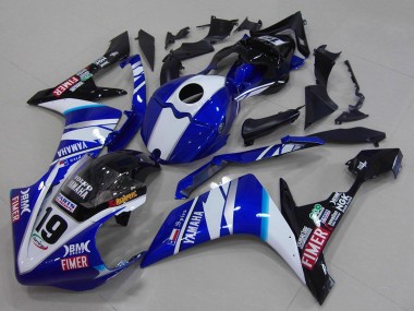 Weiß Blau Schwarz Volvo Fimer 2007-2008 Yamaha YZF R1 Motorrad Verkleidung