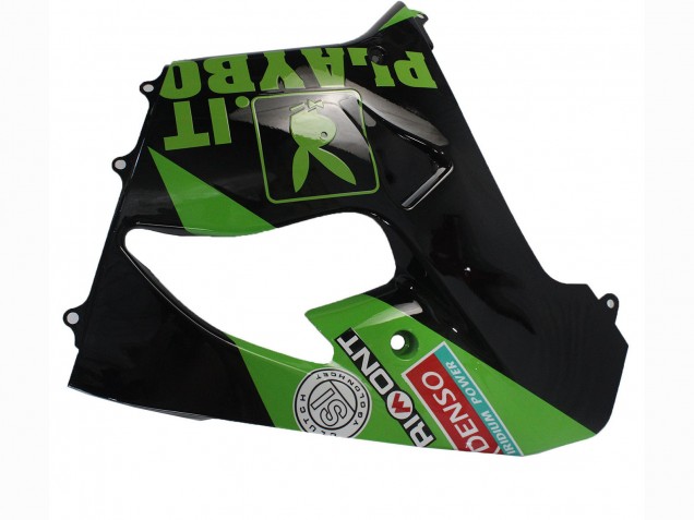 Kawasaki ZX9R Motorrad Verkleidung 2000-2001 - Grun Schwarz Playboy Denso