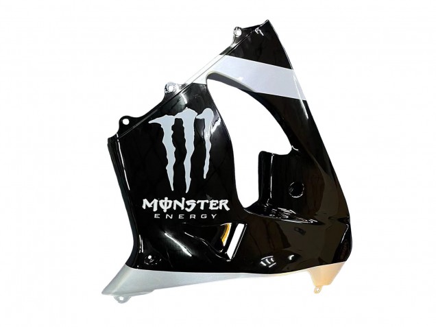 Kawasaki ZX9R Motorrad Verkleidung 2002-2003 - Silber Glanzendes Schwarz Monster Elf