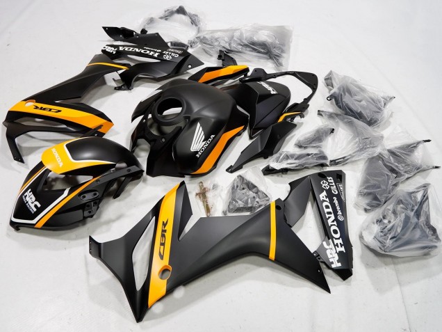 Honda CBR650R Motorrad Verkleidung 2019-2020 - Matt Schwarz Gelb Weiss