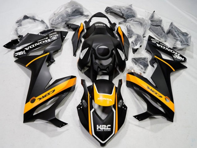 Honda CBR650R Motorrad Verkleidung 2019-2020 - Matt Schwarz Gelb Weiss