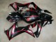 Honda CBR650R Motorrad Verkleidung 2021-2023 - Glanzendes Schwarz Rot Streifen