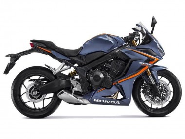Honda CBR650R Motorrad Verkleidung 2021-2023 - Matt Dunkel Blau Orange Schwarz