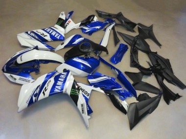 Yamaha YZF R3/R25 Motorrad Verkleidung 2015-2018 - Weiss Blau Yamalube ENEOS Monster