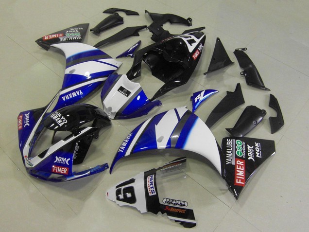 Weiß Blau Schwarz Fimer Yamalube 2009-2011 Yamaha YZF R1 Motorrad Verkleidung