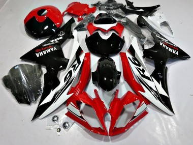 Yamaha YZF 600 R6 Motorrad Verkleidung 2008-2016 - Weiss Rot Glanzendes Schwarz Motul Michelin