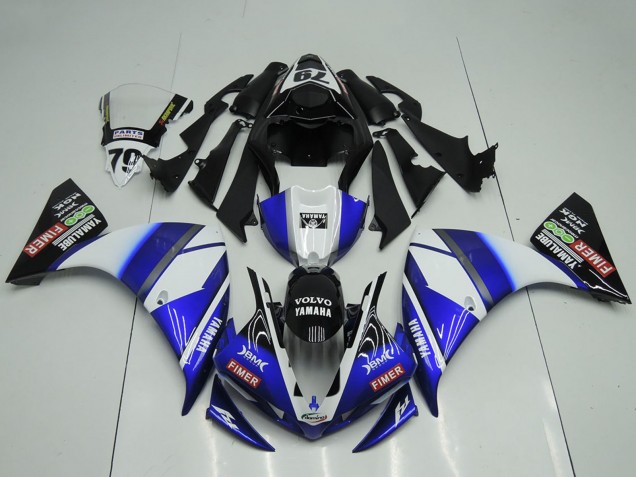 Weiß Blau Schwarz Sterilgarda 2009-2011 Yamaha YZF R1 Motorrad Verkleidung
