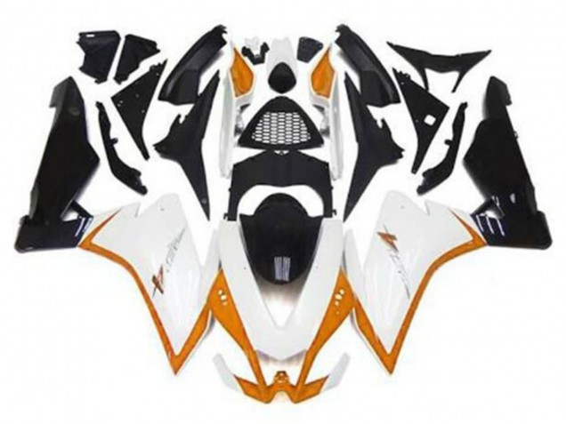 Aprilia RSV4 1000 Motorrad Verkleidung 2009-2015 - Weiss Orange Schwarz