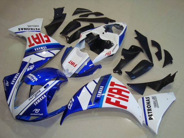 Weiß Blau Rot Fiat 2009-2011 Yamaha YZF R1 Motorrad Verkleidung