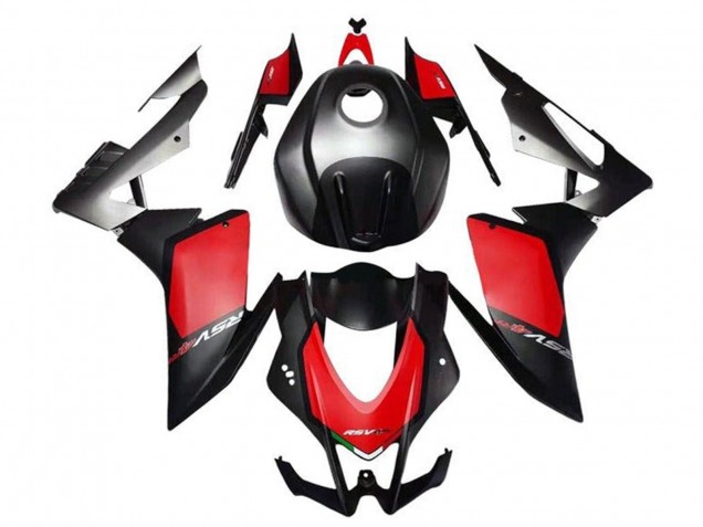 Aprilia RSV4 1000 Motorrad Verkleidung Kit 2009-2015 - Matt Schwarz Rot Grau