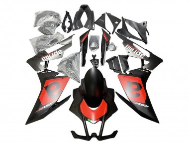 Aprilia RSV4 1000 Motorrad Verkleidung 2009-2015 - Matt Schwarz Rot Weiss