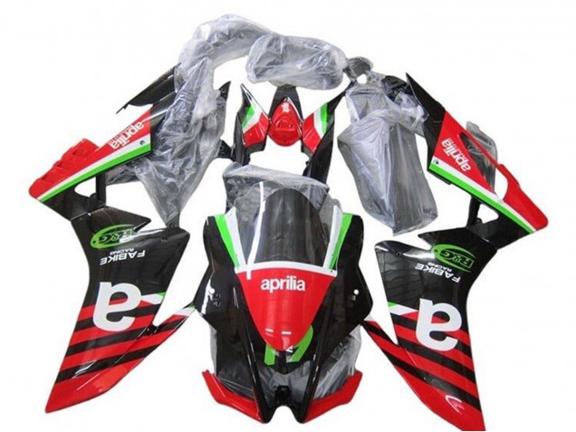 Aprilia RSV4 1000 Motorrad Verkleidung 2009-2015 - Rot Grun Schwarz Streifen